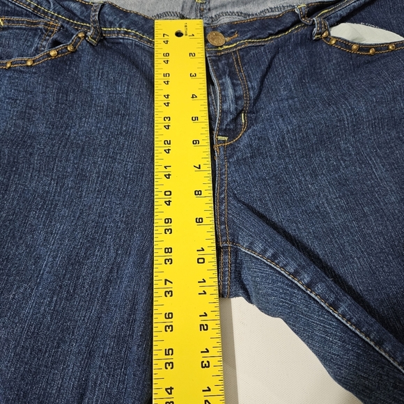 Southpole Sz 20 Vintage Women Blue Denim Embelleshed Boot Cut Jeans Y2K 90s - Picture 8 of 9